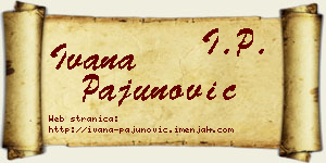 Ivana Pajunović vizit kartica